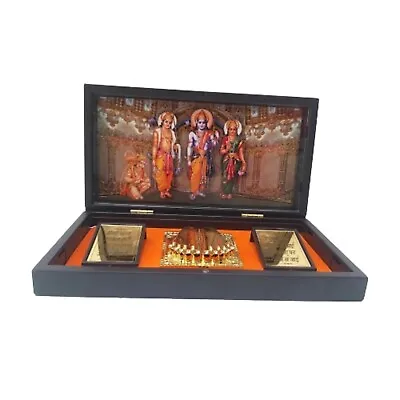 Gold Plated Lord RAM DARBAR Pocket Temple - RAM DARBAR - Unique Office (1200) • $19.99