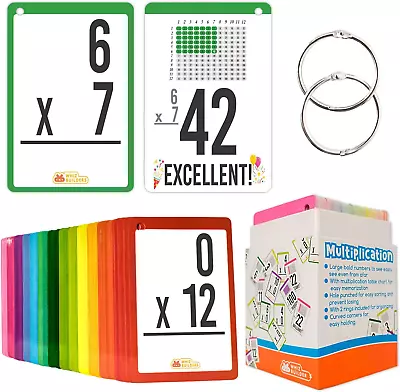 Multiplication Flash Cards For 3rd Grade - 169 Math Cards • $29.49