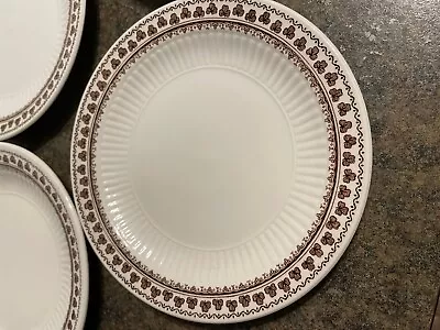 ADAMS CHINA ENGLISH IRONSTONE SHARON - Bread &Butter Plates - Brown Shamrocks • £2.89