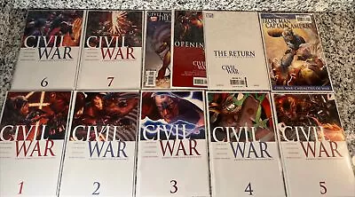 CIVIL WAR 2006 MARVEL COMICS 1-7 Full RUN + Shot Casualties Return & Sketch • $34.99