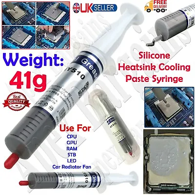 New Silicone Thermal Heatsink Compound Cooling Paste PC Processor Grease Syringe • £2.94