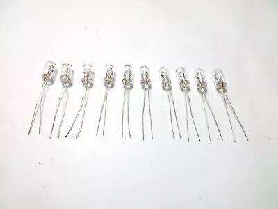 $7.75 • Buy 10 (Ten) 12 V 60ma 5mm X 10mm Miniature Edison Incandescent Filament Bulbs Lamps