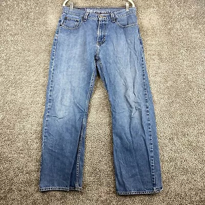 Hilfiger Relaxed Freedom Straight Jeans Men's 34/30 Blue Stone Wash 5-Pocket • $11.37