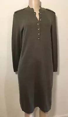 J. Jill Sweater Dress Olive Green Knee Length Soft SP EUC • $29.99