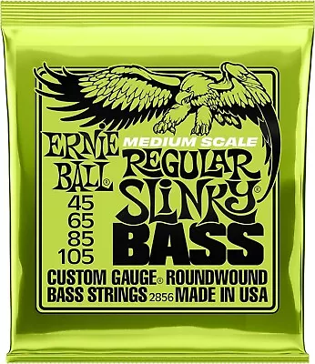 LOT X10 Sets Ernie Ball Bass Strings MEDIUM Scale 2856 Regular Slinky FREE SHIP! • $150