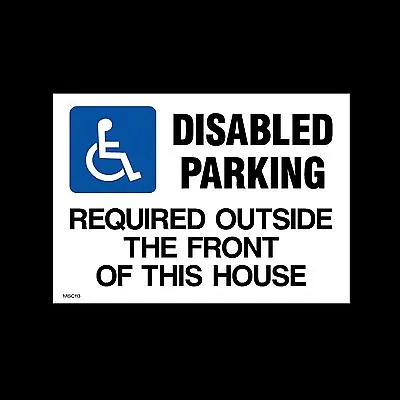 £2.39 • Buy Disabled Parking Required Outside - Plastic Sign, Sticker- All Sizes - MISC113
