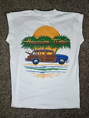 Vintage Hawaiian Tropic Car Hawaii Surfing Tank Top Size M 80s  • $16.99