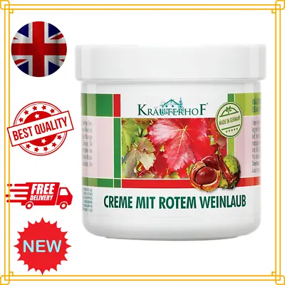 Kräuterhof Red Vines Leaf And Horse Chestnut Foot Cream For Varicose Veins 250ml • £6.36