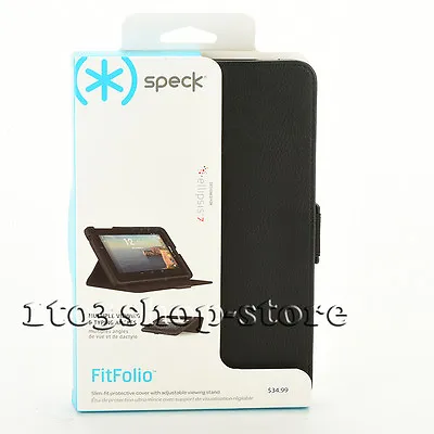 Speck FitFolio Folio Leather Case W/Stand Cover For Verizon ELLIPSIS 7 Black • $6.99