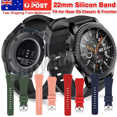 Sport Rubber Silicone Watch Band Strap For Samsung Gear S3 Frontier Classic 22mm • $5.39