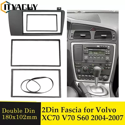 2 Din Fascia DVD CD Player Panel Frame For Volvo XC70 V70 S60 2004-2007 Stereo • $15.99