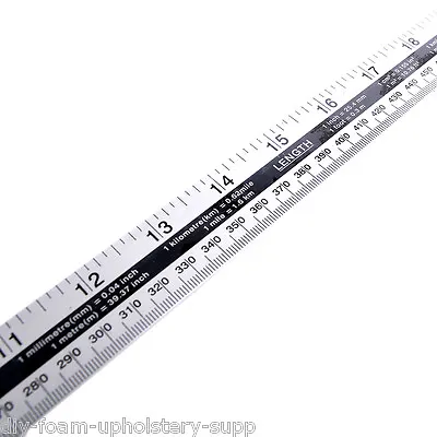 1 Metre Steel Rule Aluminium Ruler Metal Yard Stick Meter Ruler Inches MM P5190 • £13.75