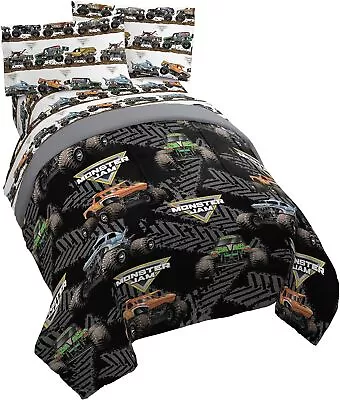 Monster Jam  Grave Digger   Kids Reversible Bed Set-AB08MV644X78 AB08MV7CW2N4 • $89.95