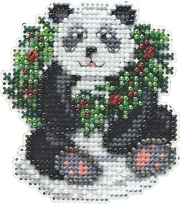 MILL HILL Winter ORNAMENTS Beaded Cross Stitch Kit HOLIDAY PANDA Christmas • $7.13