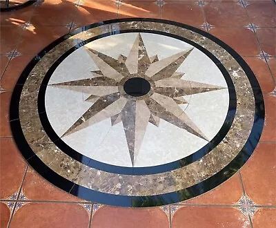 Floor Medallion Marble Mosaic 36”x36” • $739.99