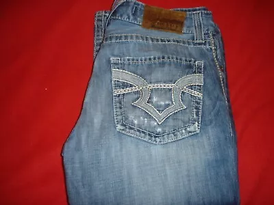 Mens Big Star Pioneer Regular Boot Distressed Blue Jeans Sz 32 R X 34 • $29.95