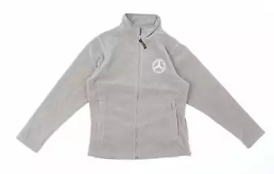 Result Womens Grey High Neck Polyester Full Zip Jumper Size L - Mercedes Benz Cl • £4.75