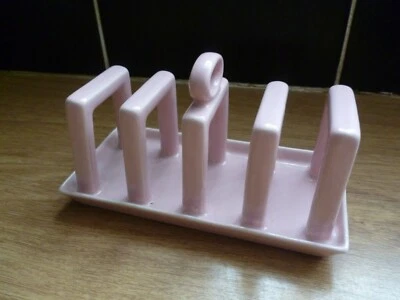 £3.20 • Buy Lovely Carltonware Art Deco Pink Toast Rack