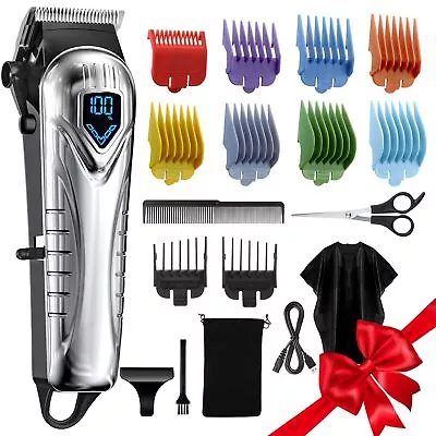 Cordless Hair Clippers For Men Hair Home Cutting Kit Professional Beard Trimmer • $45.12