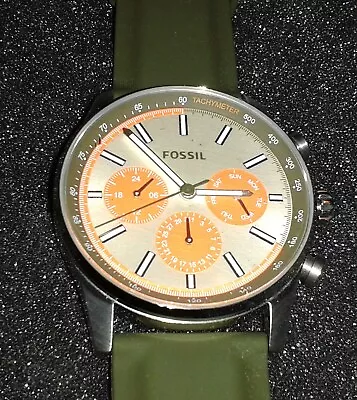 Fossil BQ2527 Sullivan Multifunction Green Silicone-Strap Watch Brand New W/ Tag • $59.99