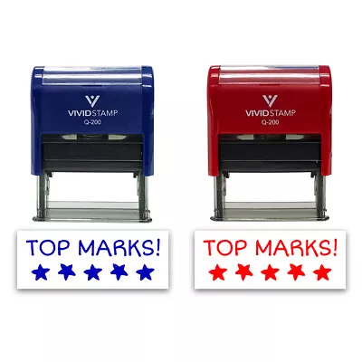 Top Marks!Rubber Stamp Motivational Teacher Stamps| Classroom Supplies • $11.87