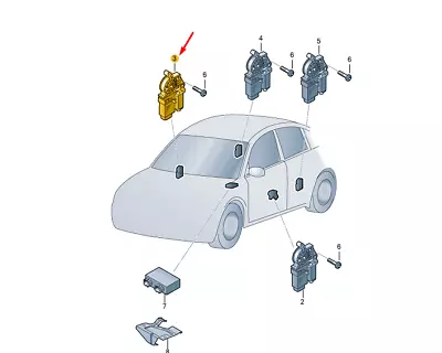 New Skoda Fabia Mk2 Front Right Door Window Motor Rhd 6y1959801sk5 • £262.50