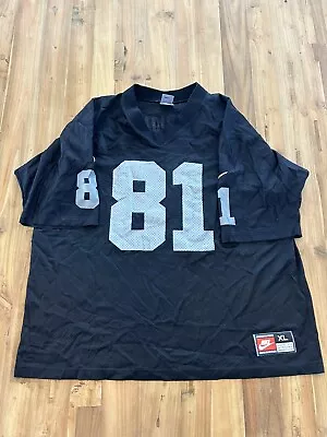 Oakland Raiders Tim Brown Vintage NFL Black Nike Football Jersey Men’s Size XL • $30