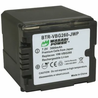 Wasabi Power Battery For Panasonic VW-VBG260 (3000mAh) • $19.99