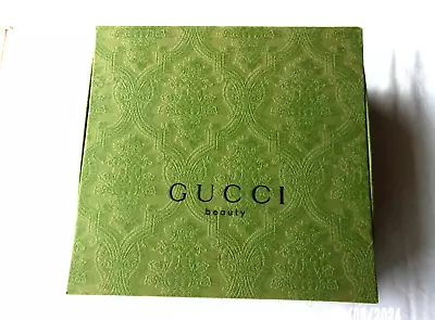 GUCCI EMPTY Embossed Green Gift BOX Hinged Magnetic Lid  7.5  X 7.5  X 3.5  • $6.99