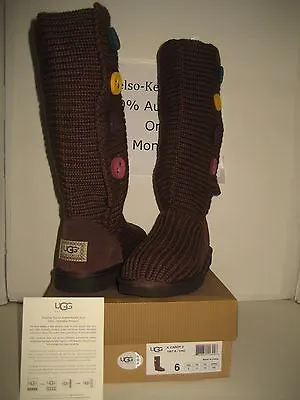 NEW BOX UGG Australia Youth US 6 Women 8 Big Girl Kids Brown Cardy II Tall Boots • $129