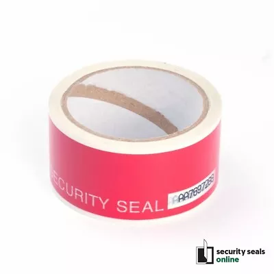 Red Security Seal Tamper Evident Packaging VOID Perforated Serial Numbered Tape • £34.71