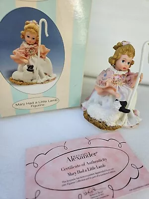 Madame Alexander Figurine MARY HAD A LITTLE LAMB 4” • $19.99