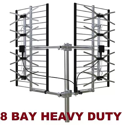 8 Bay Heavy Duty Multi-directional Vhf Uhf Outdoor Hd Tv Antenna Ota 8bay Ota • $119.99