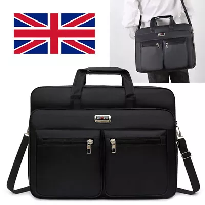 Men Business Laptop Bag-Briefcase Work Cases-Waterproof Messenger Bags Shoulder • £10.45