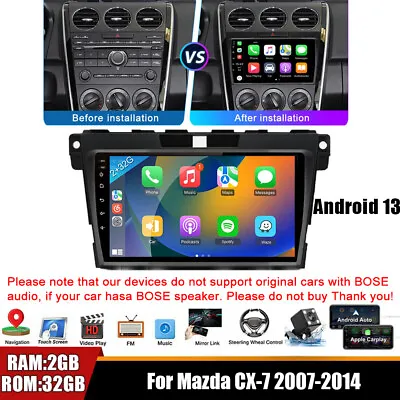 Android 13.0 Car Stereo MP5 Radio Player GPS CarPlay For Mazda CX-7 2007-2014 • $126.39