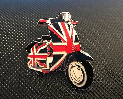 Mod Scooter Lambretta Union Jack Enamel Pin Badge Gift (pb24) Bigger Than Others • £3.29
