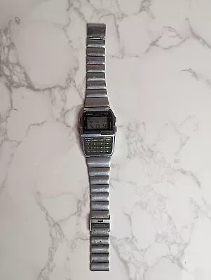 Men Vintage DIGITAL Calculator-Watch CASIO  DataBank 150  (1477) DBC-1500 • $69.95