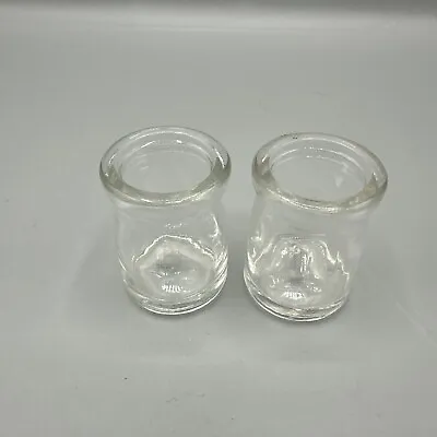 Vintage Clear Glass Individual Restaurant Mini Cream Bottle Hazel Atlas 1.75  • $14.99