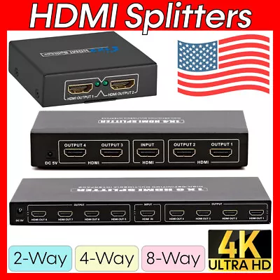 HDMI Splitter Repeater 4K ARC 3D FullHD 1080p Female HDMI Hub Switch Box HDTV PC • $71.99