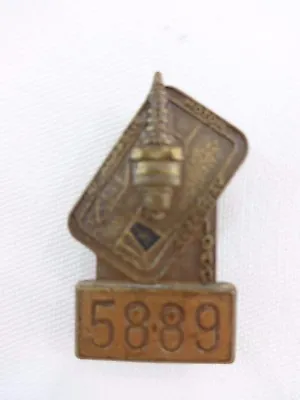 1960 Indianapolis 500 Bronze Pit Badge #5889 Jim Rathmann Ken-Paul / Watson Offy • $129.99