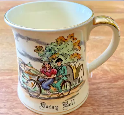 VINTAGE DAISY BELL CROWN DEVON MUSICAL TANKARD - Working Well. • £9.99