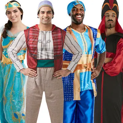 £29.99 • Buy Aladdin Adults Fancy Dress Disney Arabian Nights Fairy Tale Mens Ladies Costumes