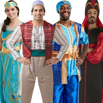 Aladdin Adults Fancy Dress Disney Arabian Nights Fairy Tale Mens Ladies Costumes • £29.99