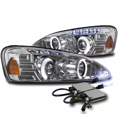 04-08 Pontiac Grand Prix Dual Halo Led Projector Headlight Lamp Chrome W/10k Hid • $254.95