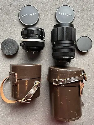 $59.99 • Buy 📸 Lot Of 2 Soligor Camera Lenses Wide-Auto 28MM & Tele-Auto 135MM  📸 