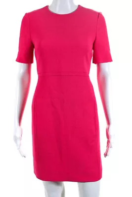 Victoria Victoria Beckham Womens Wool Darted Zipped A-Line Dress Pink Size 4 • $121.99