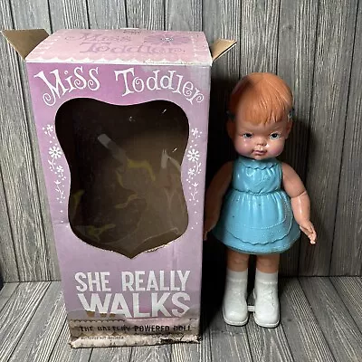 1965 LOUIS MARX  MISS TODDLER  WALKING DOLL - DOES NOT WORK Original Box • $83.99