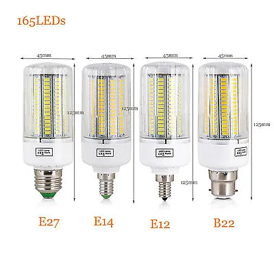 E27 E14 E12 B22 LED Corn Bulb 5730 SMD Light Corn Lamp Incandescent 20W - 160W • $9.76