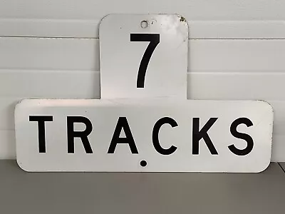 7 Tracks Railroad Metal Sign 27x17 • $91.99