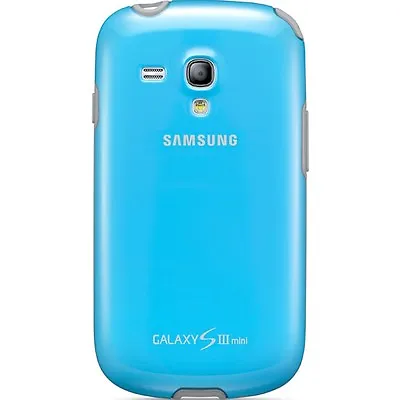 GENUINE Samsung Galaxy S3 Mini Protective Cover Case Blue / Grey EFC-1M7BLEGSTD • £4.99